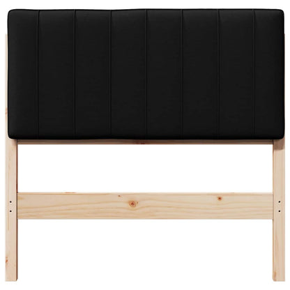 Gestoffeerd hoofdbord Bruin en zwart 90 cm Massief grenenhout