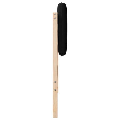 Gestoffeerd hoofdbord Bruin en zwart 90 cm Massief grenenhout