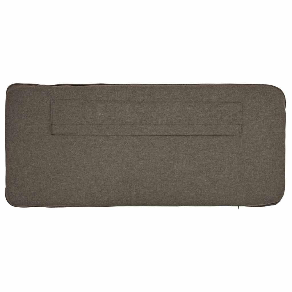 Gestoffeerd hoofdbord Bruin en Taupe 90 cm Massief grenenhout
