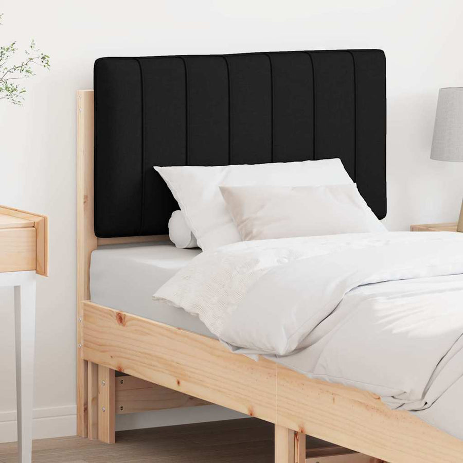 Gestoffeerd hoofdbord Bruin en zwart 80 cm Massief grenenhout