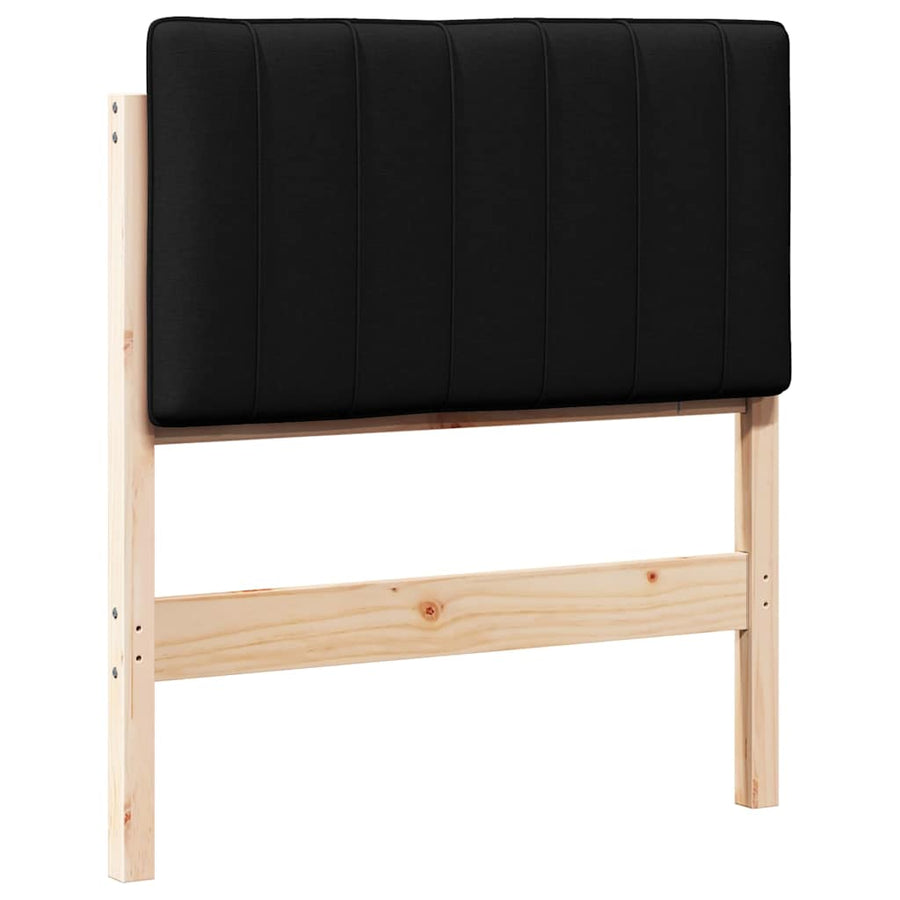 Gestoffeerd hoofdbord Bruin en zwart 80 cm Massief grenenhout