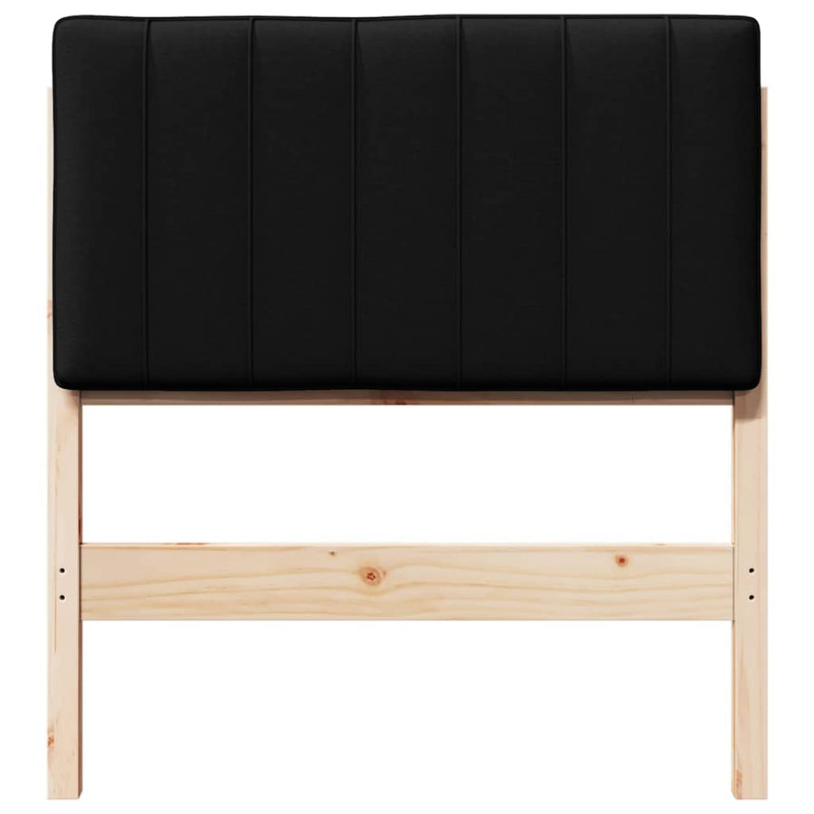 Gestoffeerd hoofdbord Bruin en zwart 80 cm Massief grenenhout