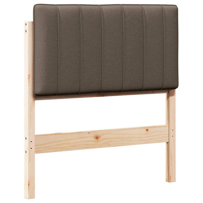 Gestoffeerd hoofdbord Bruin en Taupe 80 cm Massief grenenhout