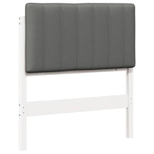 Gestoffeerd hoofdbord met hoofdeinde Wit en Lichtgrijs 80 cm