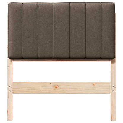 Gestoffeerd hoofdbord Bruin en Taupe 75 cm Massief grenenhout