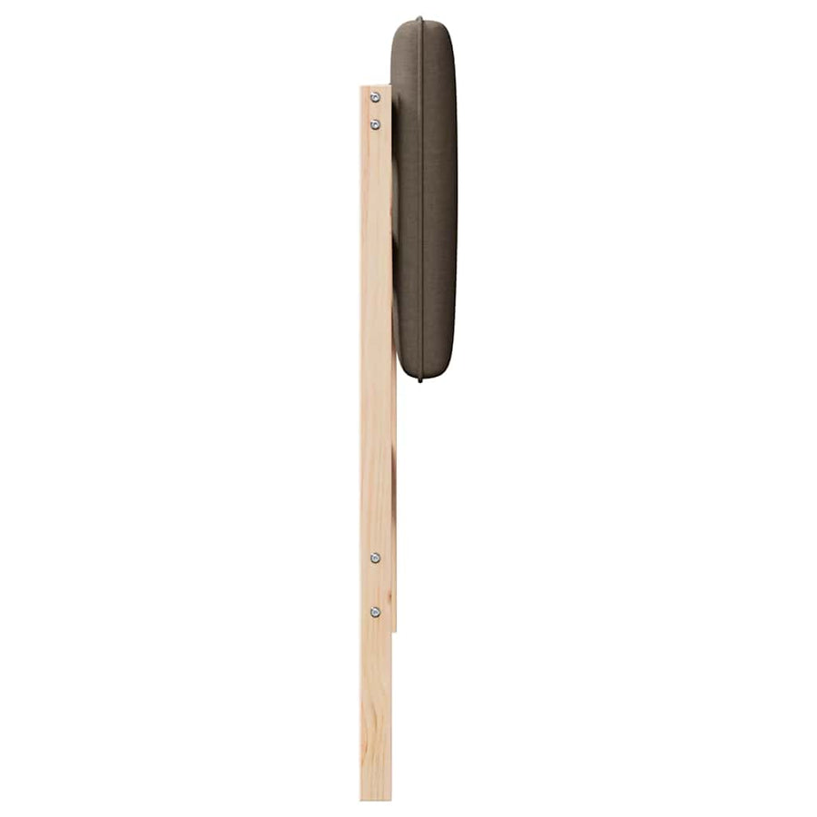 Gestoffeerd hoofdbord Bruin en Taupe 75 cm Massief grenenhout