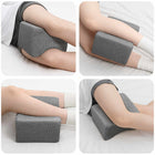 Knee Pillow Solid Gray 26 x 21.5 x 15 cm Memory Foam