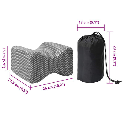 Hoofdkussen met kussen Grijs 26 x 21 x 15 cm Polyester