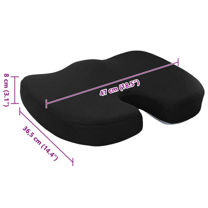 Hoofdkussen met kussen Zwart 46 x 38 x 8 cm Gaas