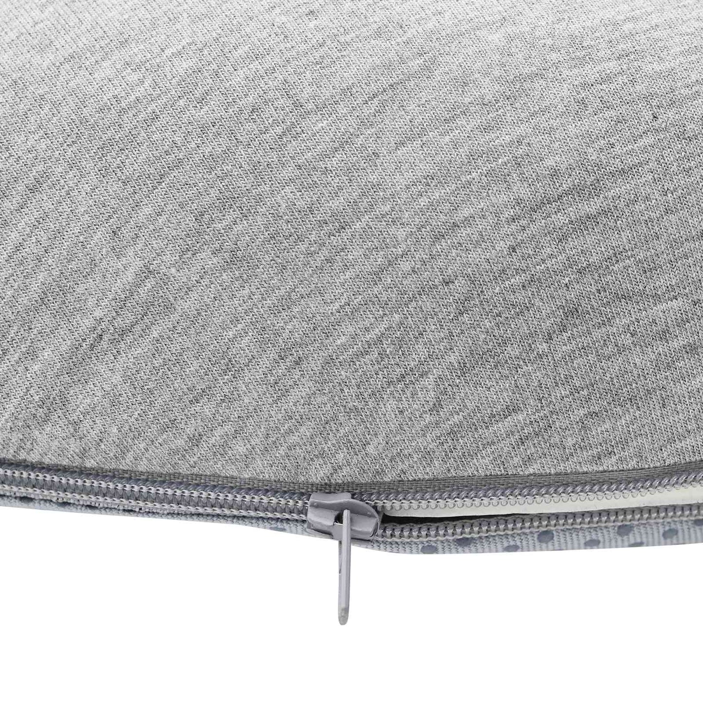 Hoofdkussen met kussen Lichtgrijs 42 x 37 x 8 cm Katoen