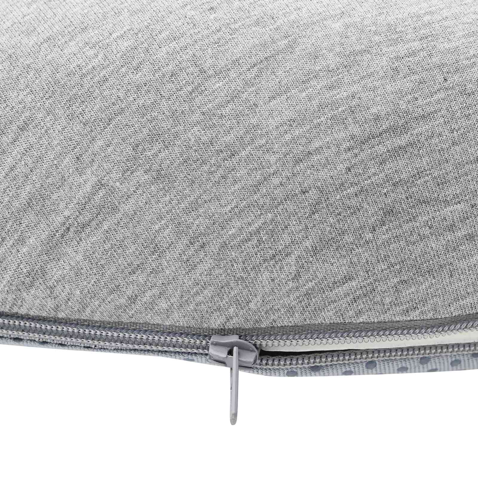 Hoofdkussen met kussen Lichtgrijs 42 x 37 x 8 cm Katoen