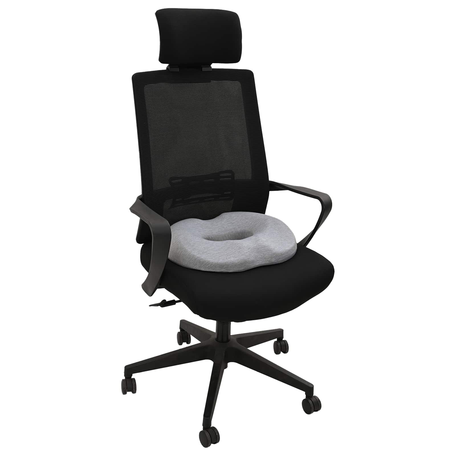 Hoofdkussen met kussen Lichtgrijs 42 x 37 x 8 cm Katoen