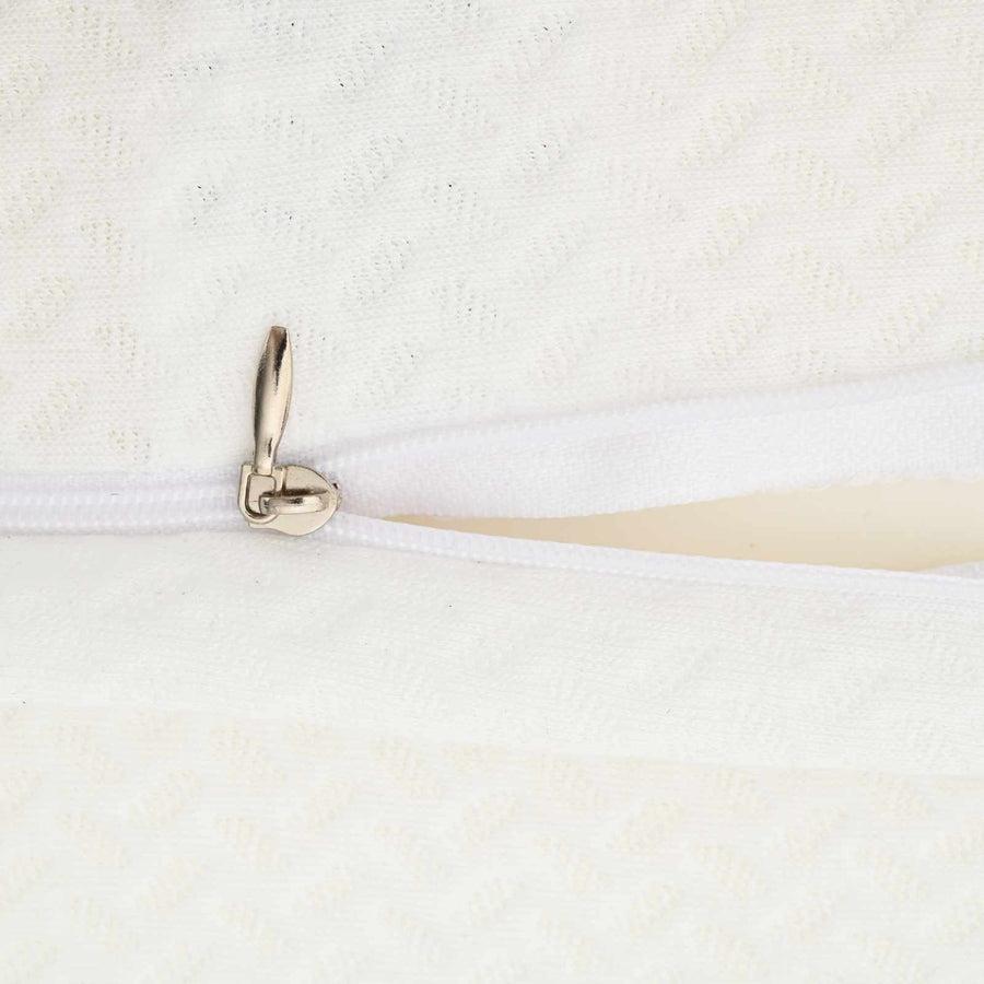 Hoofdkussen met kussen Wit 59 x 38 x 14 cm Polyester