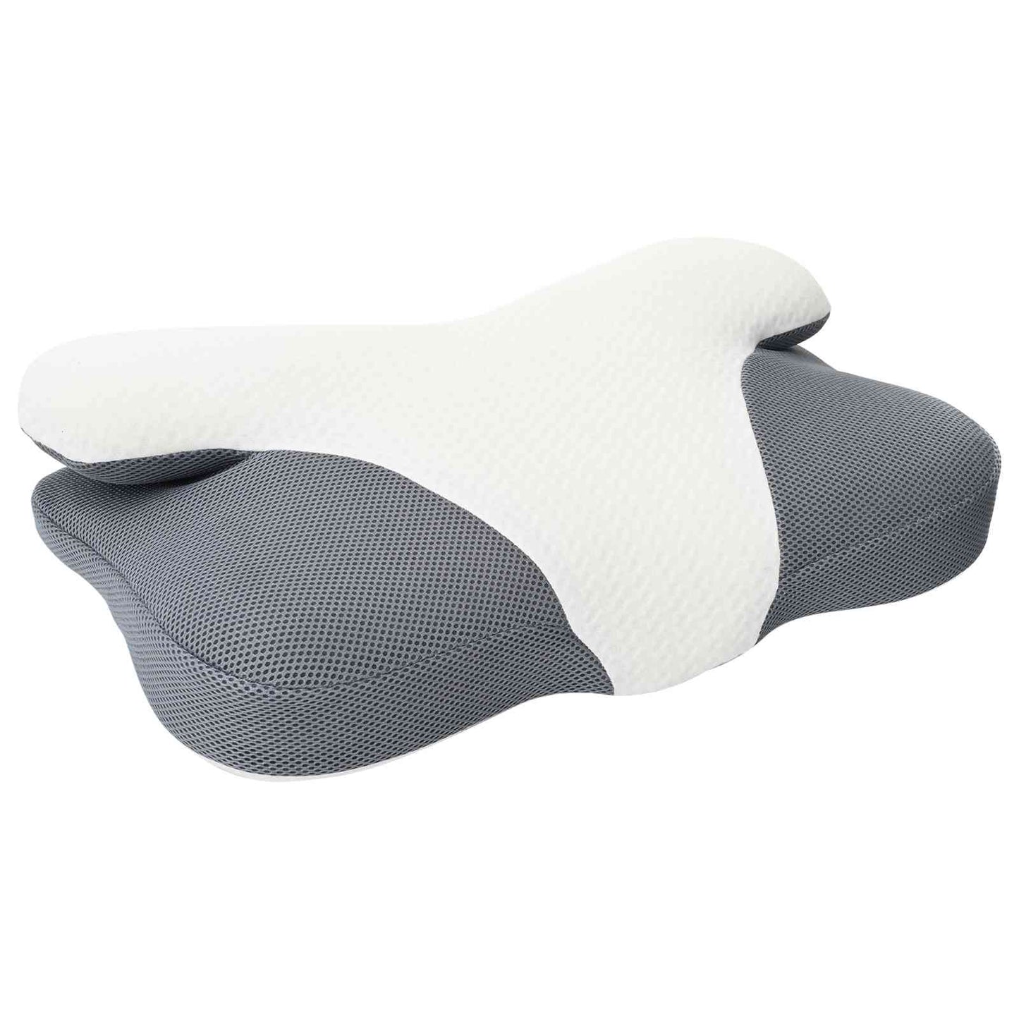 Hoofdkussen met kussen Wit 59 x 38 x 14 cm Polyester