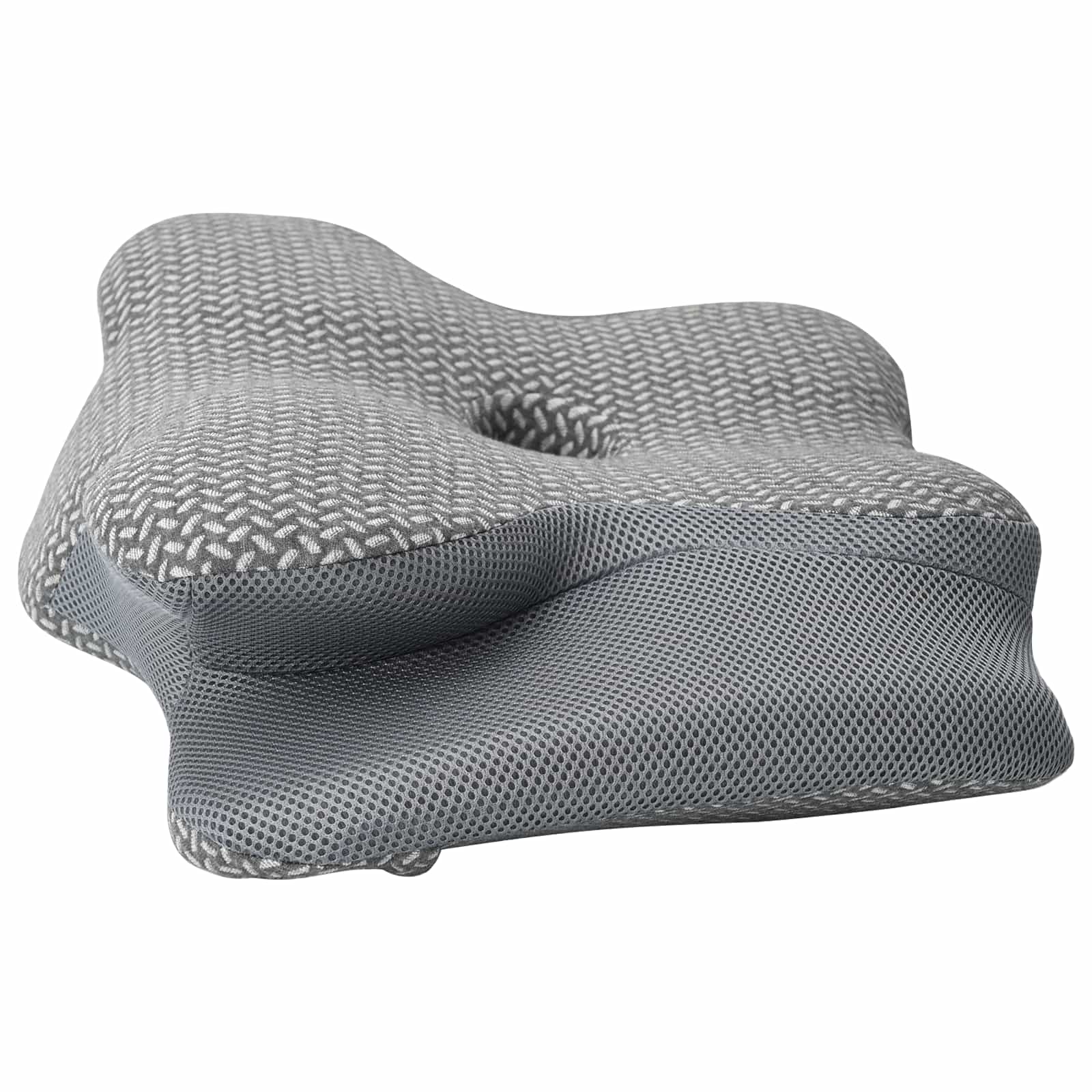 Hoofdkussen met kussen Grijs 60 x 37 x 13 cm Polyester