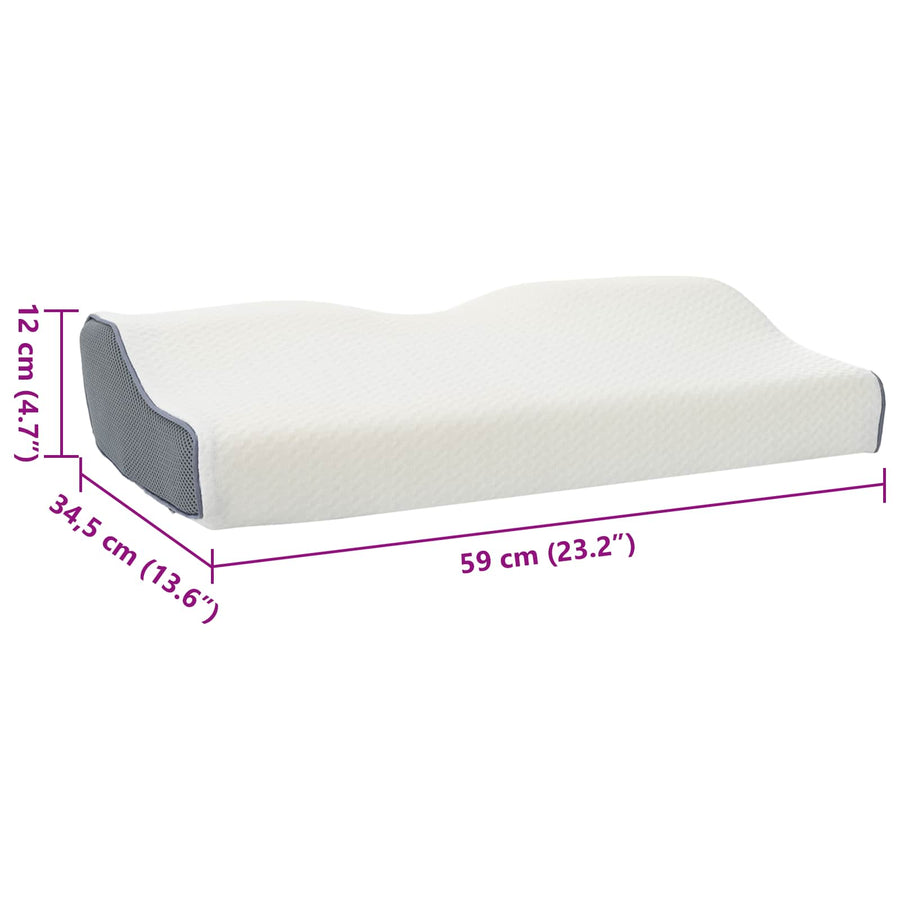 Hoofdkussen met kussen Wit 60 x 34 x 11 cm Polyester