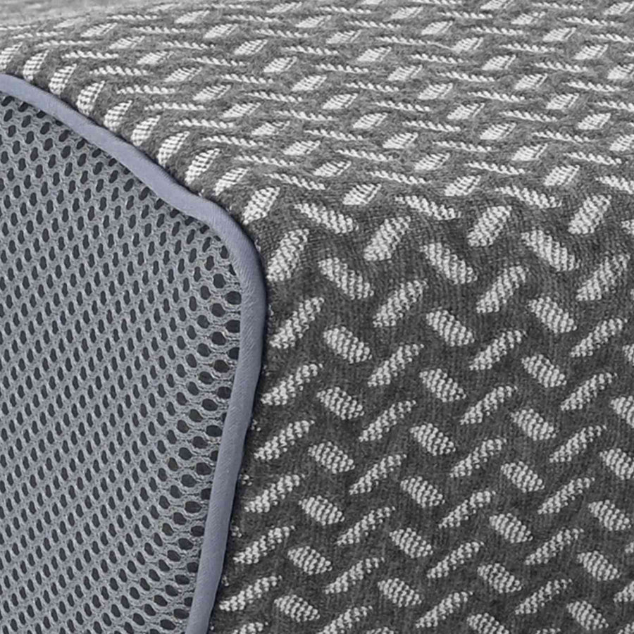 Hoofdkussen met kussen Grijs 60 x 34 x 11 cm Polyester