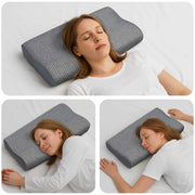 Hoofdkussen grijs 60x34x11 cm polyester