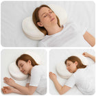 Neck Pillow Solid White 53 x 35 x 11 cm Memory Foam