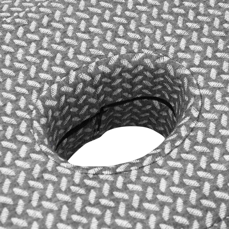 Hoofdkussen met kussen Grijs 55 x 36 x 10 cm Polyester