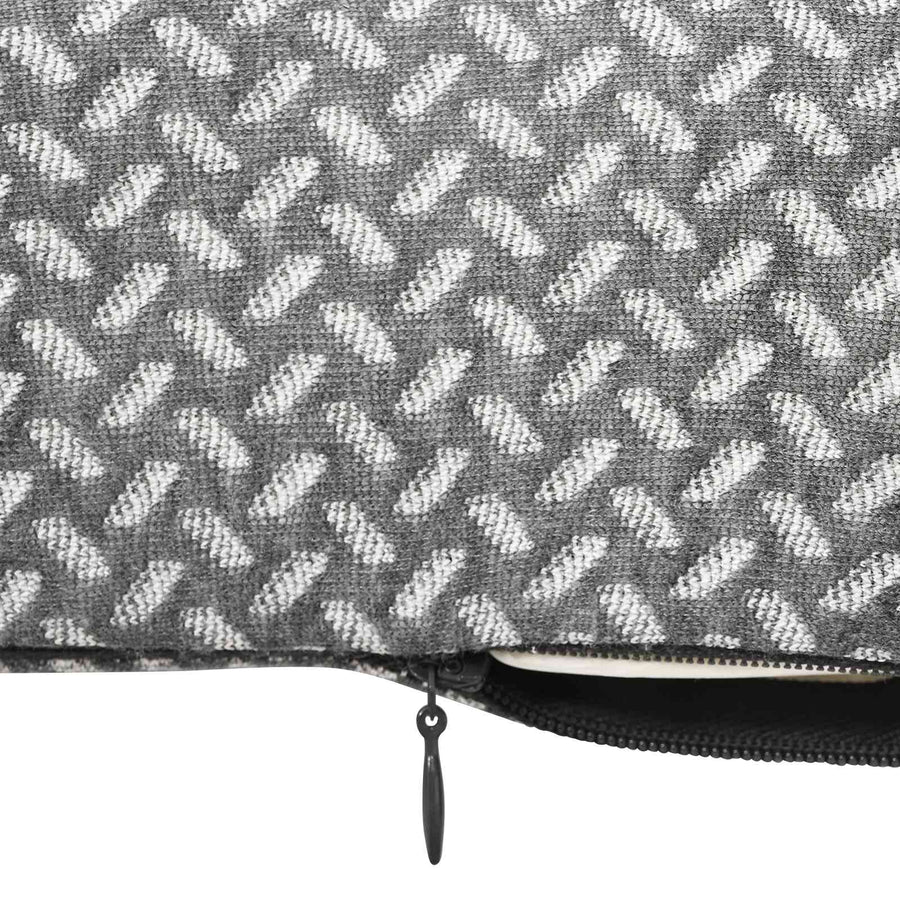 Hoofdkussen met kussen Grijs 55 x 36 x 10 cm Polyester
