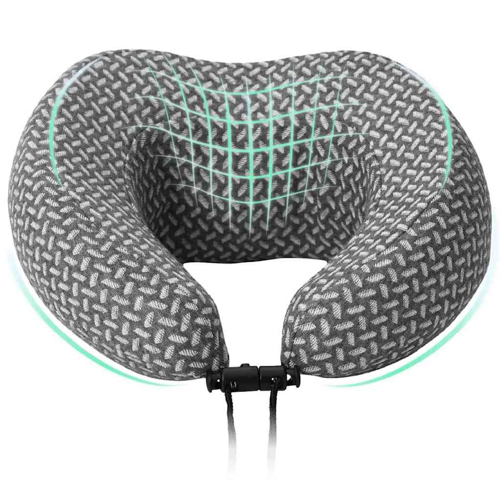 Hoofdkussen met kussen Grijs 30 x 28 x 14 cm Polyester