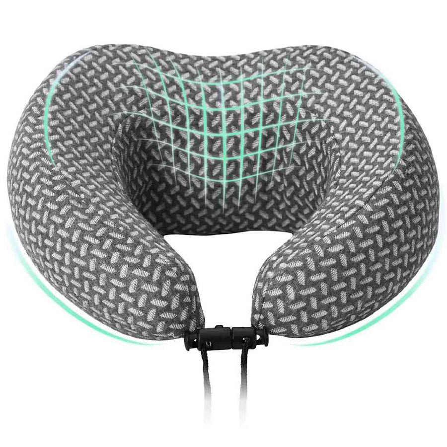 Hoofdkussen met kussen Grijs 30 x 28 x 14 cm Polyester