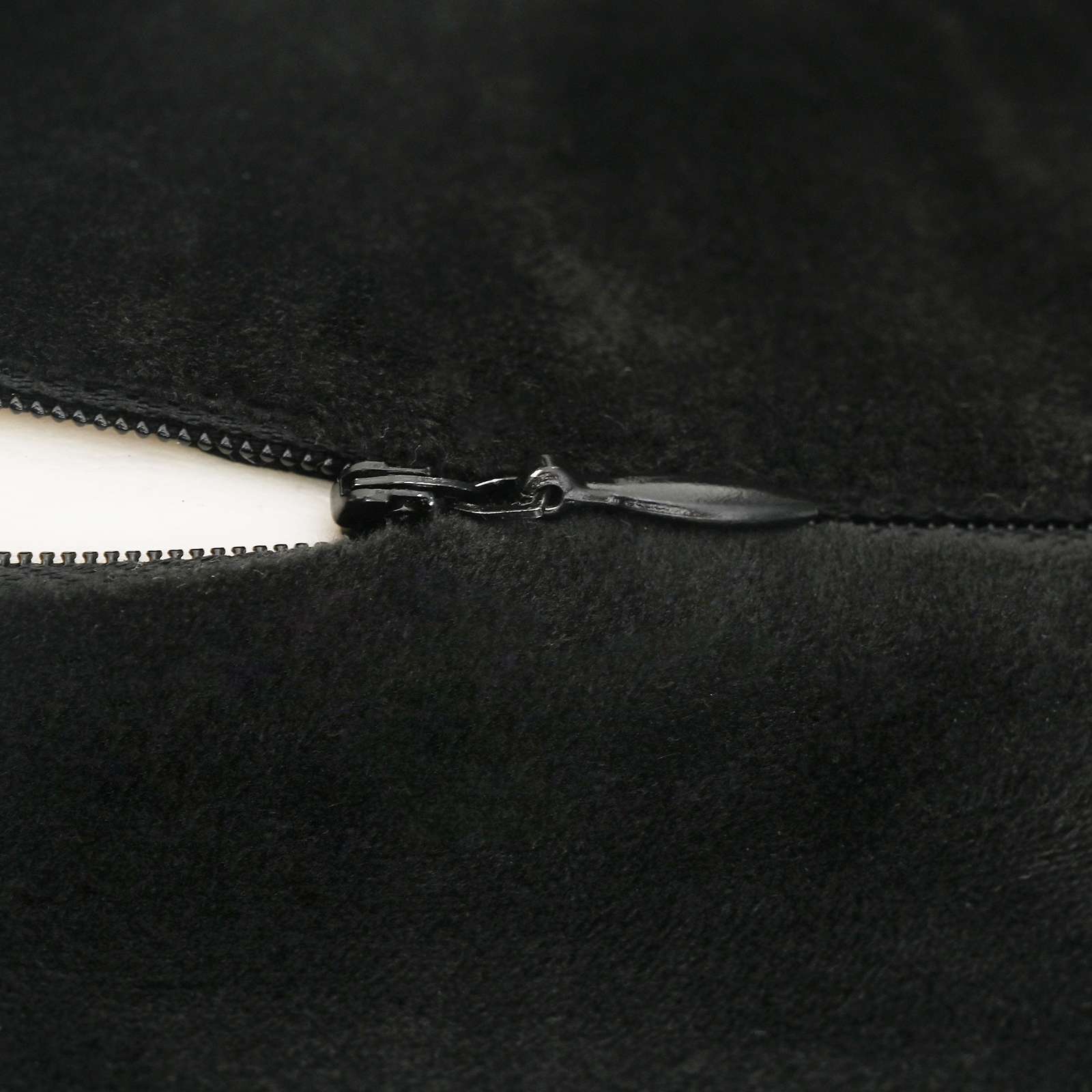 Hoofdkussen met kussen Zwart 28 x 25 x 14 cm Fluweel
