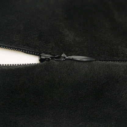 Hoofdkussen met kussen Zwart 28 x 25 x 14 cm Fluweel