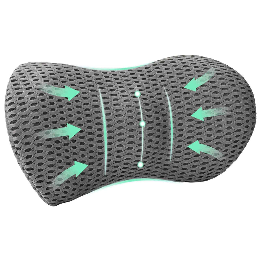Hoofdkussen met kussen Grijs 47 x 24 x 13 cm 4D Mesh