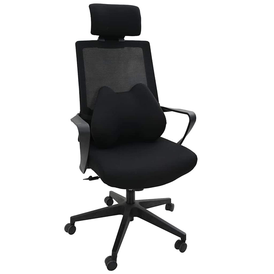Hoofdkussen met kussen Zwart 42 x 32 x 14 cm Polyester