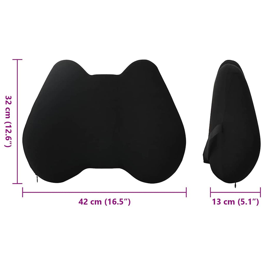Hoofdkussen met kussen Zwart 42 x 32 x 14 cm Polyester