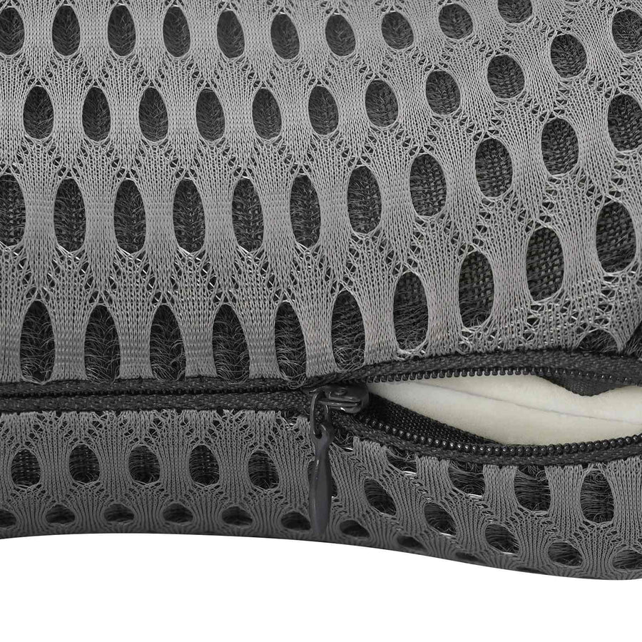 Hoofdkussen met kussen Grijs 31 x 23 x 14 cm 4D Mesh