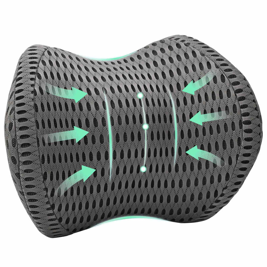 Hoofdkussen met kussen Grijs 31 x 23 x 14 cm 4D Mesh