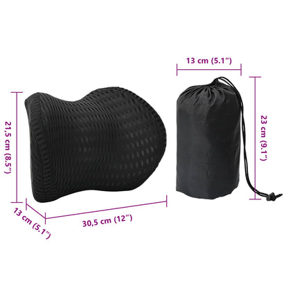 Hoofdkussen met kussen Zwart 31 x 23 x 14 cm 4D Mesh