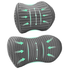 Hoofdkussen met kussen Verstelbaar 2 pcs Grijs 4D Mesh