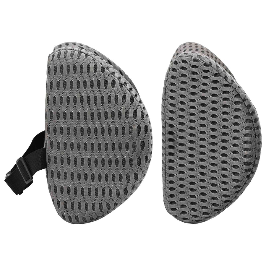 Hoofdkussen met kussen Verstelbaar 2 pcs Grijs 4D Mesh