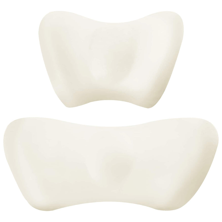 Hoofdkussen met kussen Verstelbaar 2 pcs Zwart 4D Mesh