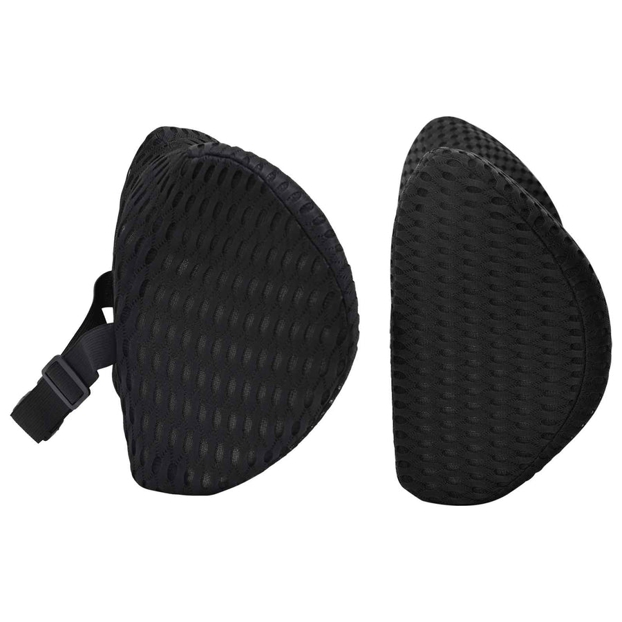 Hoofdkussen met kussen Verstelbaar 2 pcs Zwart 4D Mesh