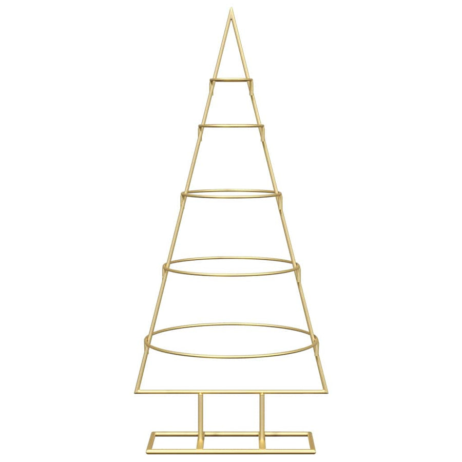 Metalen kerstboom met standaard Goud 90 cm Poedergecoat staal