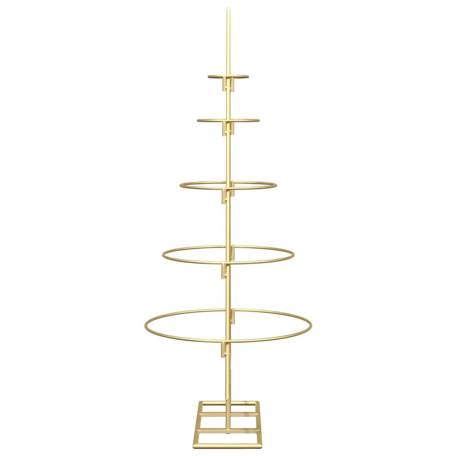 Metalen kerstboom met standaard Goud 90 cm Poedergecoat staal