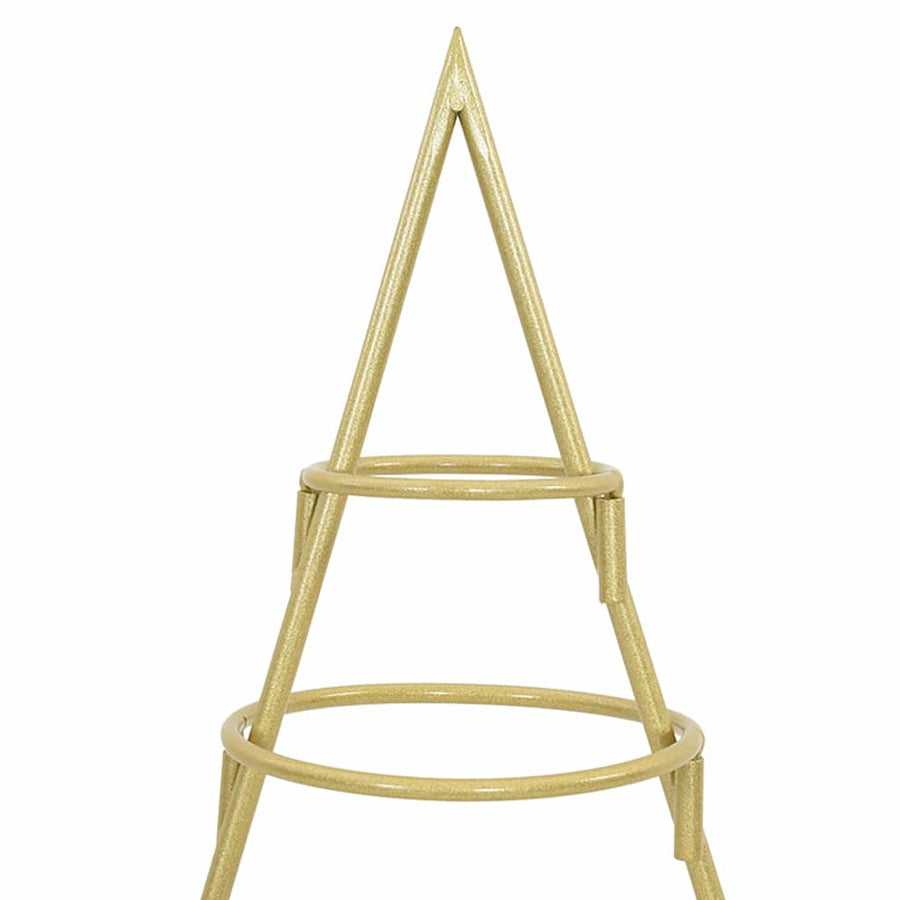 Metalen kerstboom met standaard Goud 125 cm Poedergecoat staal