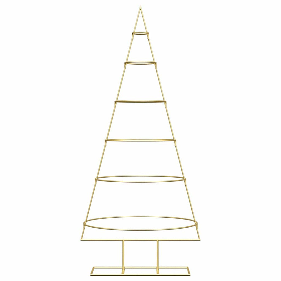 Metalen kerstboom met standaard Goud 150 cm Poedergecoat staal