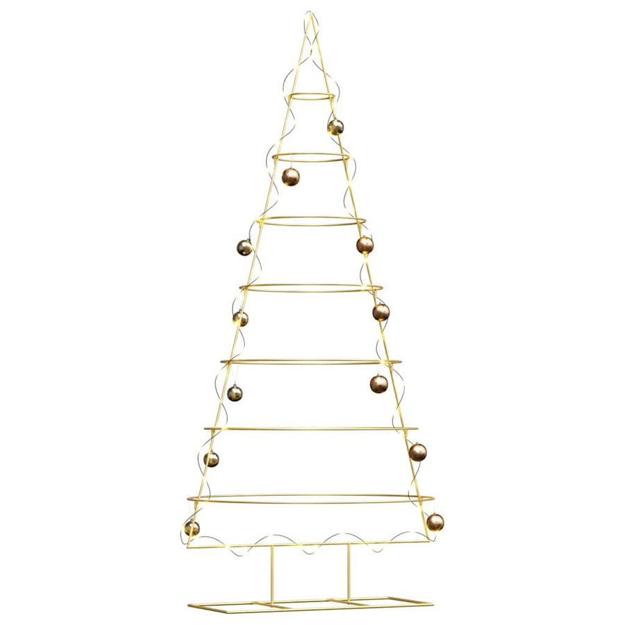 Metalen kerstboom met standaard Goud 210 cm Poedergecoat staal