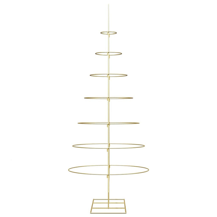 Metalen kerstboom met standaard Goud 210 cm Poedergecoat staal