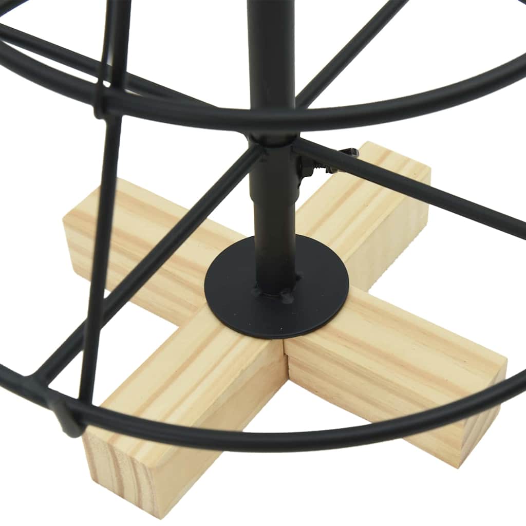 Kerst Cone Boom met standaard Zwart 60 cm Staal