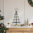 Kerstboom cone 60 cm staal zwart