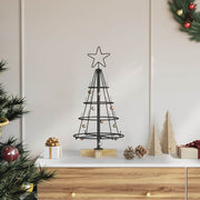Kerstboom cone 60 cm staal zwart