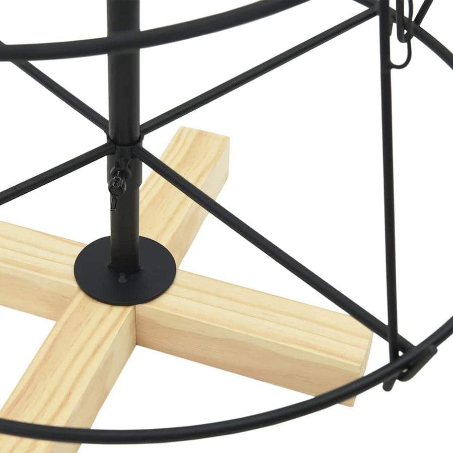 Kerst Cone Boom met standaard Zwart 90 cm Staal