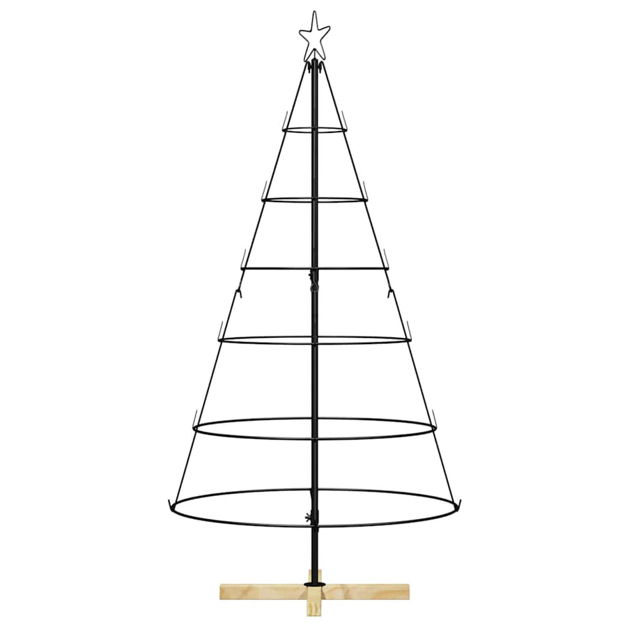 Kerst Cone Boom met standaard Zwart 150 cm Staal